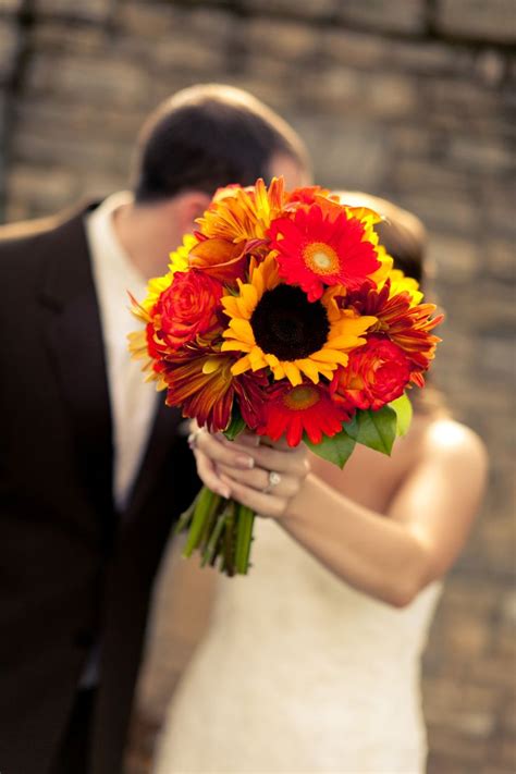 Fall Wedding Bouquets With Sunflowers Fall Sunflower