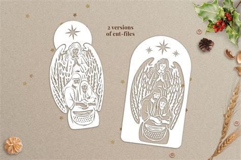 Download Christmas Angel Nativity Scene SVG Cut-File By Stars n ...
