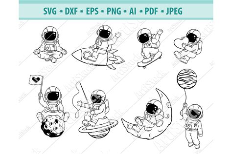 Art And Collectibles Couple Svg Astronaut Png Cut Files For Cricut