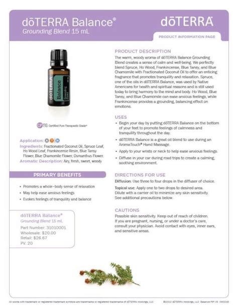 Doterra Balance Grounding Blend Essential Oil Uses Best Essential