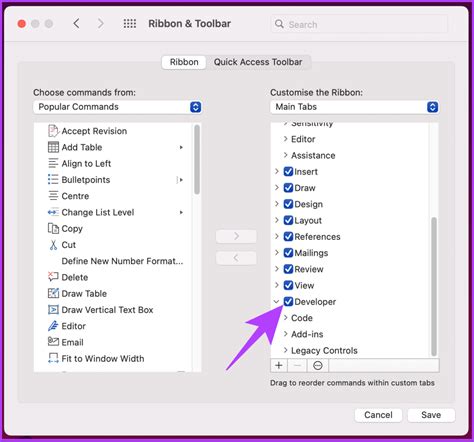 How To Add Developer Tab To The Ribbon In Word Guiding Tech