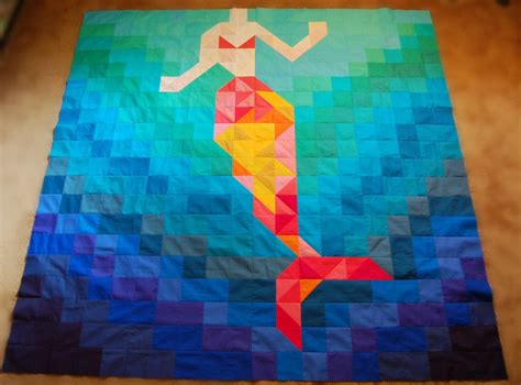 The Be A Mermaid Quilt Pattern Etsy Mermaid Quilt History Of