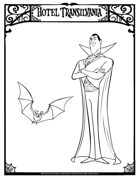 Hotel transylvania to color for children - Hotel Transylvania Kids Coloring Pages