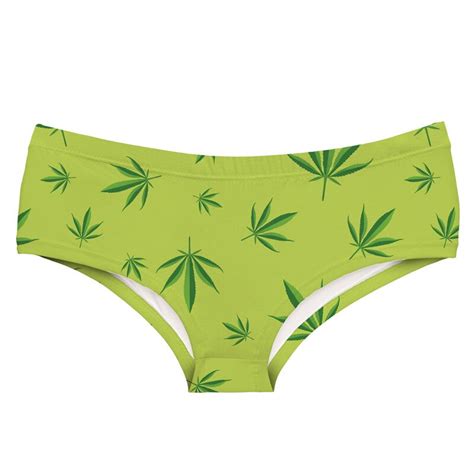 Deanfire Super Soft 3d Panties Women Underwear Weed Green Funny Print Kawaii Push Up Sexy Briefs