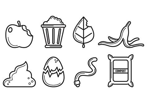 Set Of Compost Icons 154079 Vector Art At Vecteezy