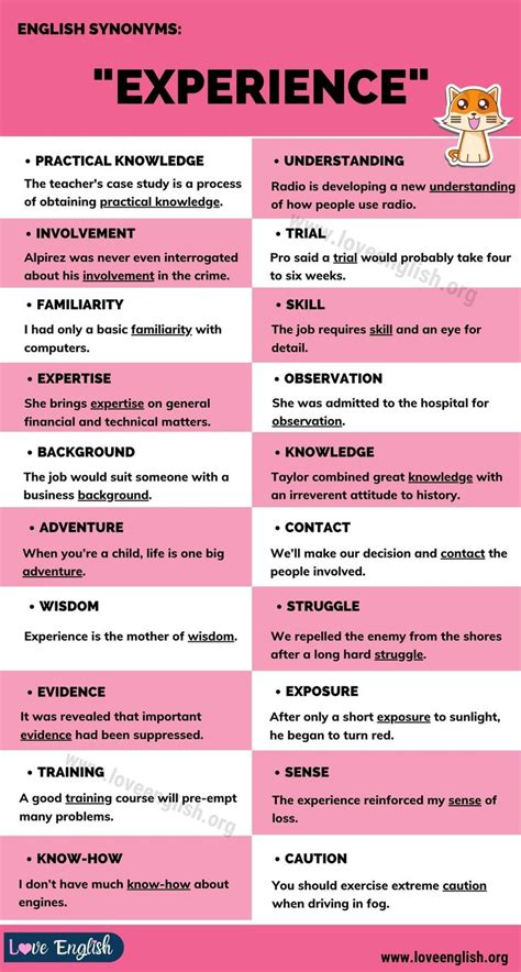 Being in agreement with the truth or a fact or a standard. EXPERIENCE Synonym: 20 Common Synonyms for Experience in ...