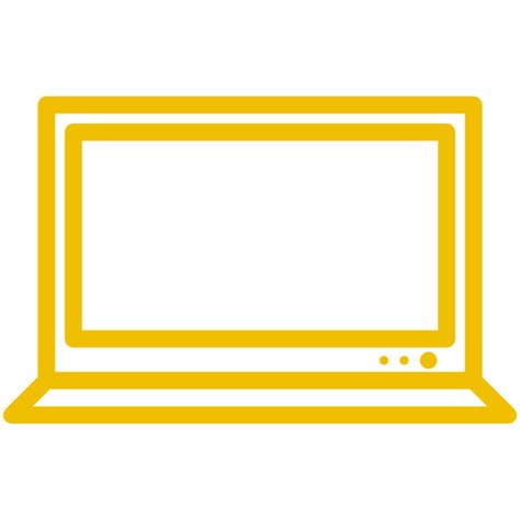 Yellow Computer Symbol Png Icon