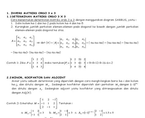 Contoh Soal Invers Matriks Ordo Trik Soal Matriks