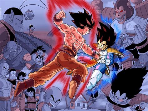 the saiyan saga fanart dbz