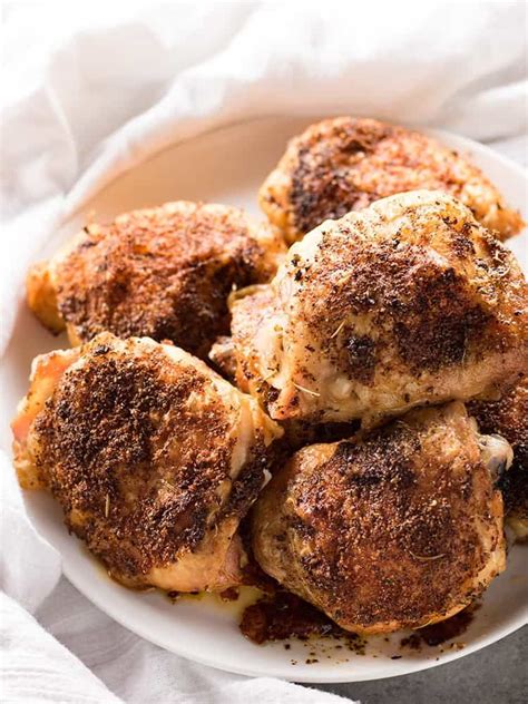 Chicken thighs and drumsticks should generally be cooked at high temperatures. Crispy Baked Chicken Thighs | Recipe | Crispy baked chicken, Baked chicken, Crispy baked chicken ...