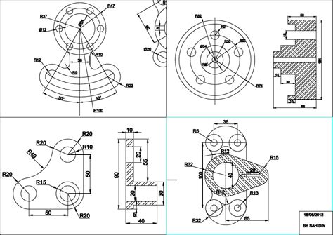 Memahami sumbu koordinat gambar 3d. Contoh Gambar Autocad 2D Teknik Mesin - Bali