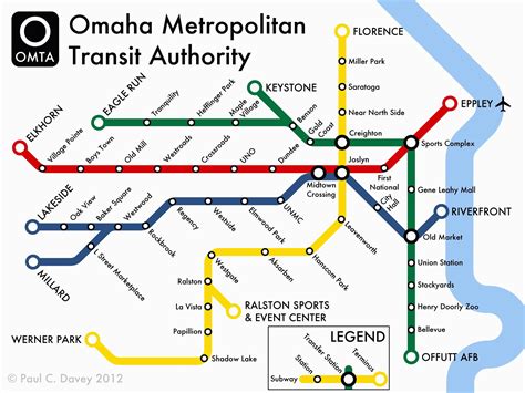 This Fantasy Subway Or Light Rail Map Of Omaha Were Drawn By Omaha