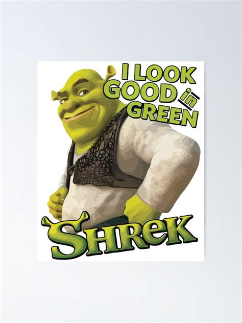 Sexy Shrek Shrek Meme Gesicht Shrek Wazowski Poster Von Ooskiedesign Redbubble