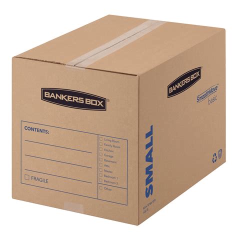 bankers box smooth move basic moving box small brown corrugated cardboard 15 pack