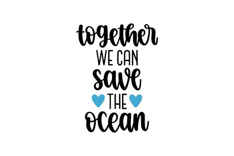 Together We Can Save The Ocean Graphic By Craftbundles · Creative Fabrica