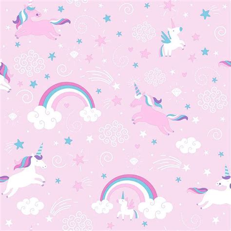Girls Kids Wallpaper Flamingo Unicorn Hearts Mermaid Llama Stars Ebay