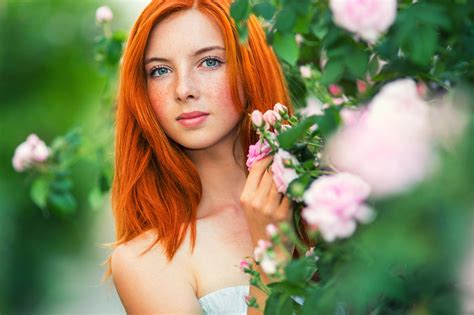 women freckles redhead julia yaroshenko face model portrait hd wallpaper rare gallery