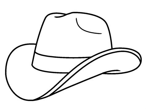 Cowboy Hat Coloring Page Coloring Pages 4 U