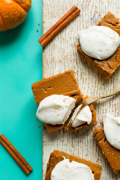Creamy Pumpkin Pie Bars Minimalist Baker Recipes