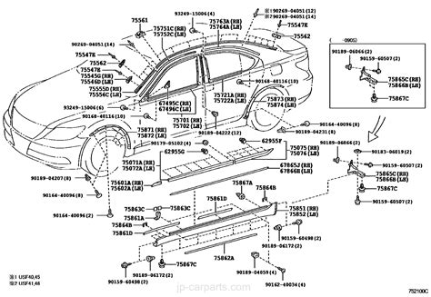 Car Parts Replacement Diagram With Names