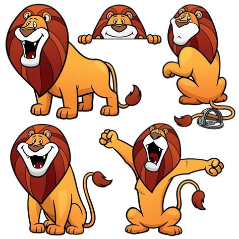 Premium Vector Cartoon Lion Character
