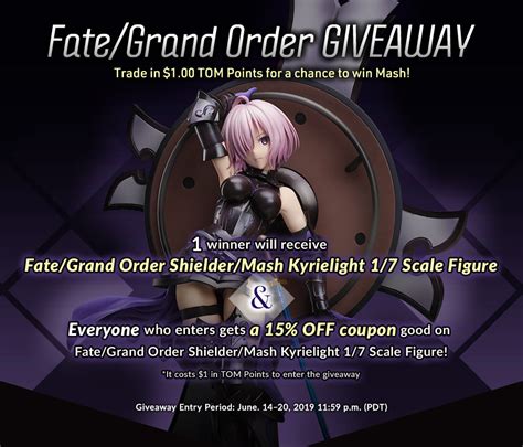 Fategrand Order Giveaway Mash Kyrielight