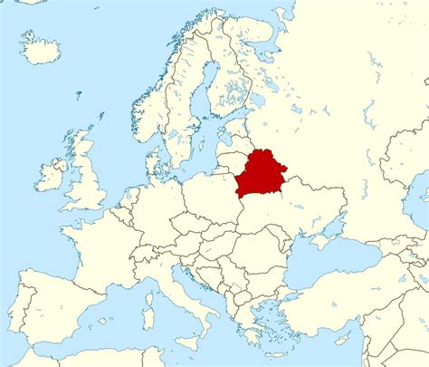Belarus On World Map Belarus Location On World Map Eastern Europe