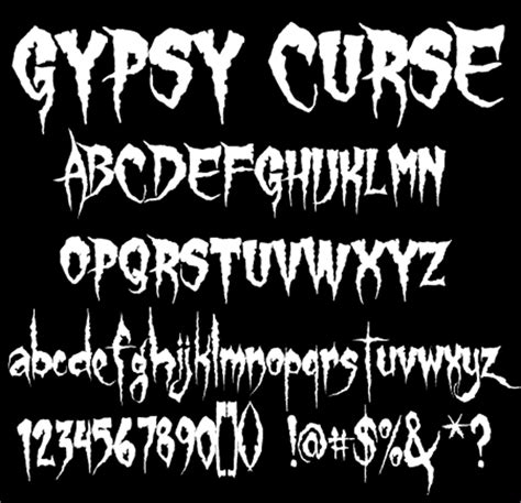 Cursed text generator online to convert any text into cursed font. Gypsy Curse Font | Designed by Sinister Fonts