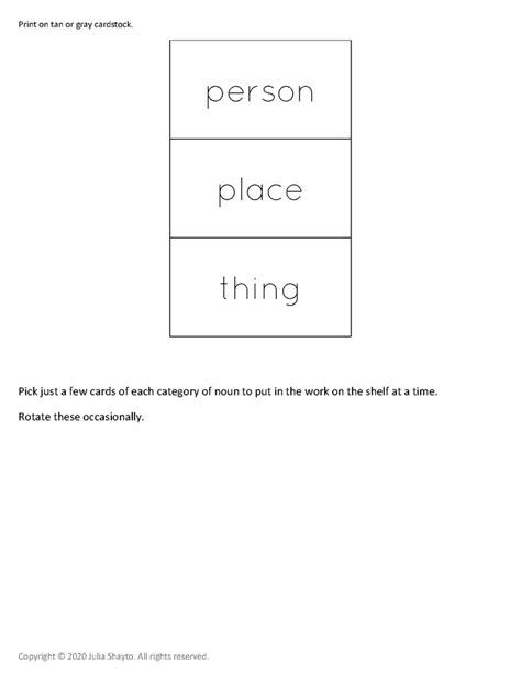 Filenoun Person Place Thingpdf Montessori Album