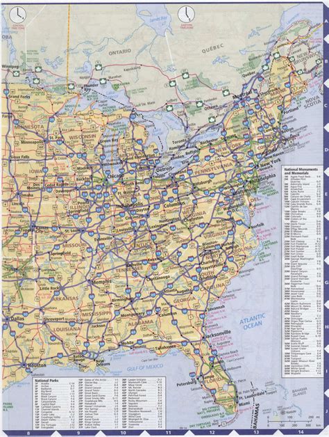 Road Map Of Eastern Us World Map