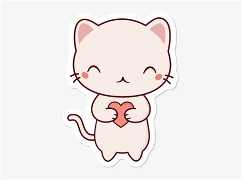Kawaii Cute Kitten Cat Cat Free Transparent Png Download Pngkey