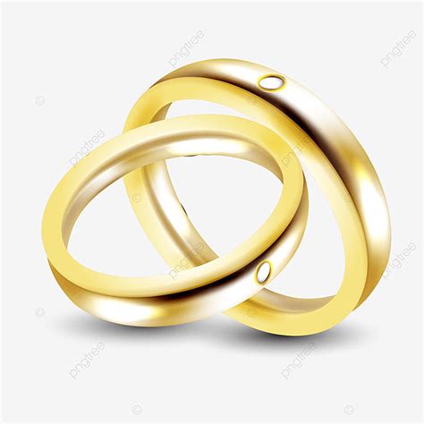 جميلة خاتم الزفاف الذهبي مع خلفية شفافة خواتم الزفاف حلقات زوجين خواتم الزفاف الذهبية Png