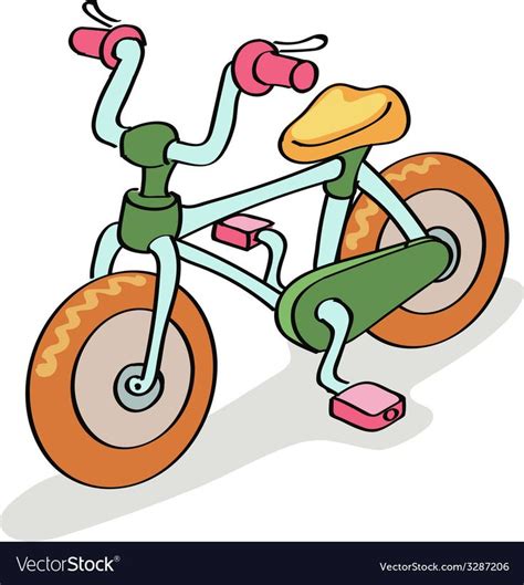Bicycle Cartoon Vector Image On Vectorstock Cartoon Styles Cartoons