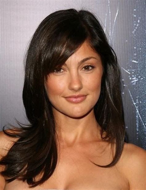 Hair Styles Collection Minka Kelly Layered Haircut With Side Bangs