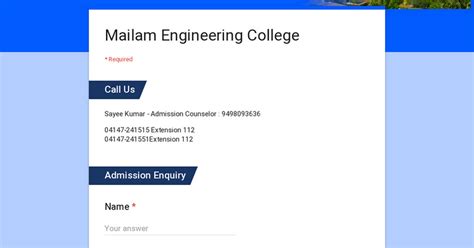 Mailam Engineering College