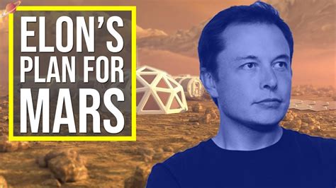 Elon Musks Plan For Establishing Humanity On Mars Youtube