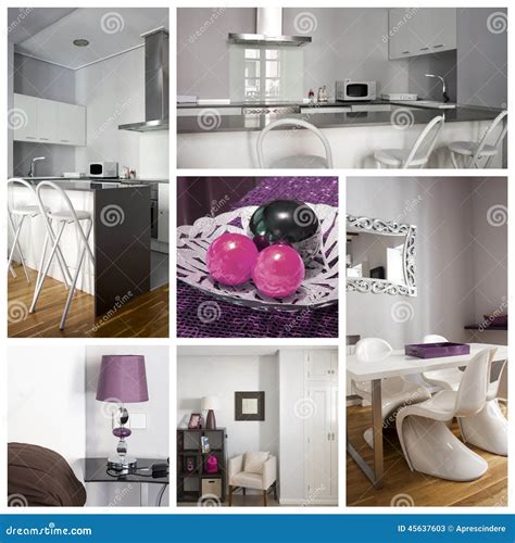 Interior Home Collage Stock Image Image Of Contemporary 45637603