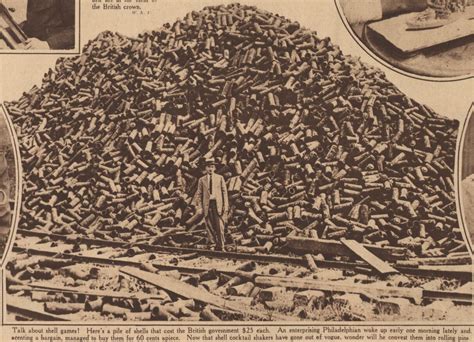 August 31 1919 Talk About Shell Games Pile Of Shells That Cost The