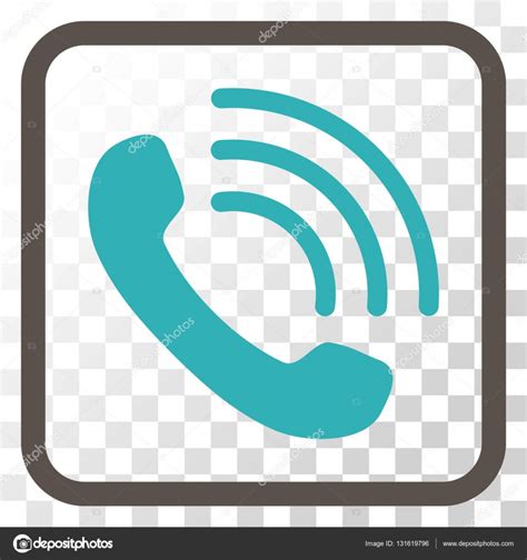 Phone Call Vector Icon In A Frame Stock Vector Image By