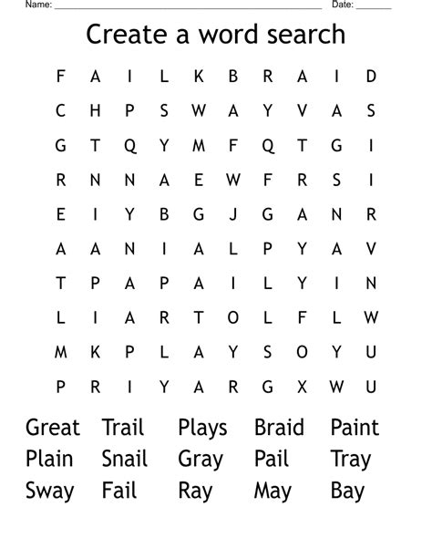 Create A Word Search Wordmint
