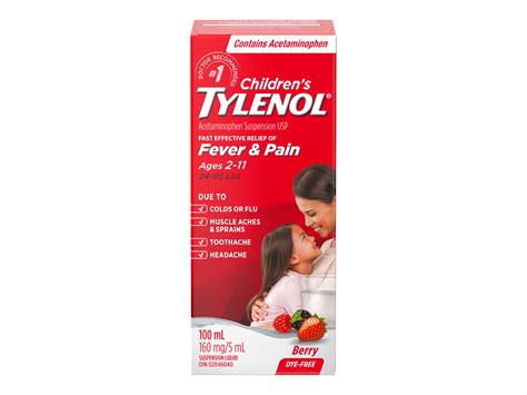 Tylenol Childs Susp Berry 100mldye F