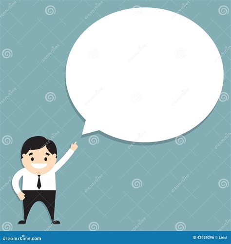 Businessman With Speech Bubble Stock Vector Illustration Of Debate