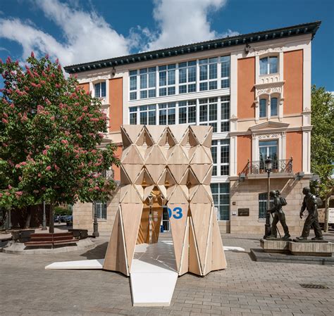 Gallery Of This Wood Pavilion Is Supported Entirely Through Origami