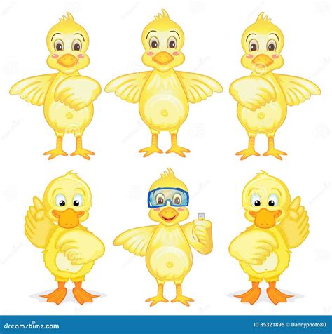 Six Ducklings Stock Vector Illustration Of Baby Design 35321896