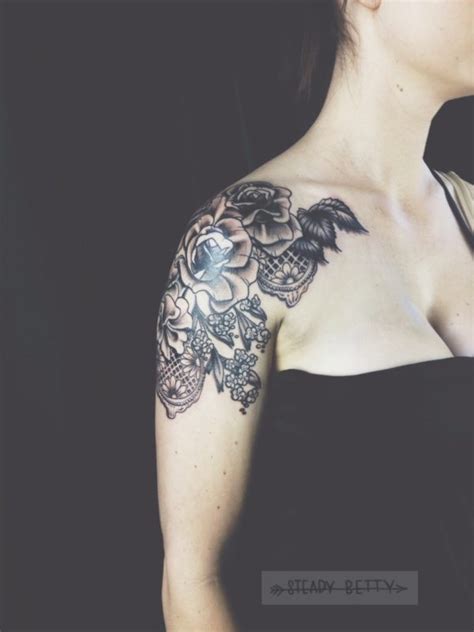 61 Nice Lace Shoulder Tattoos