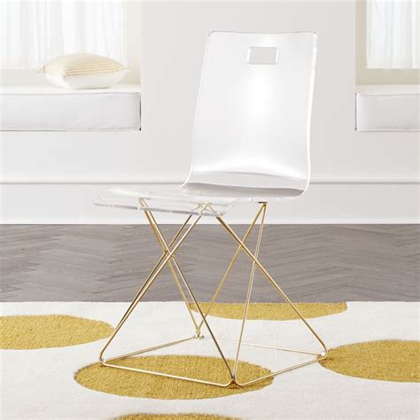 Adults can use acrylic shelves, too. Kids Now You See It Acrylic Desk Chair with Gold Base ...