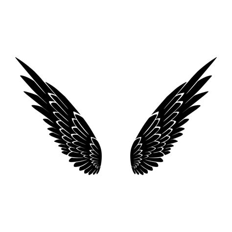 Vector Silhouette Angel Wings Logo 24634072 Vector Art At Vecteezy
