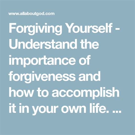 Forgiving Yourself Understand The Importance Of Forgiveness And How