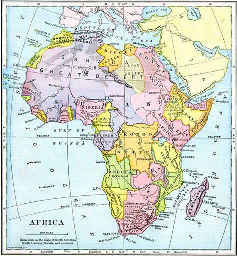 Colonial Map Of Africa In 1914 Map Of World
