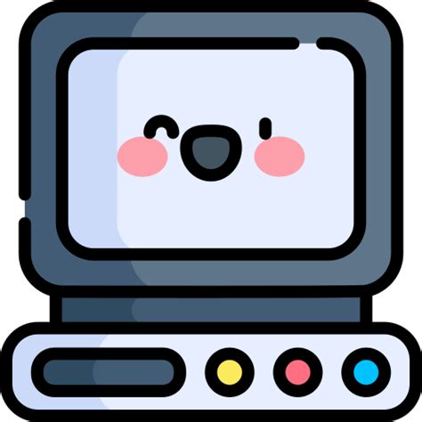 Computer Kawaii Lineal Color Icon